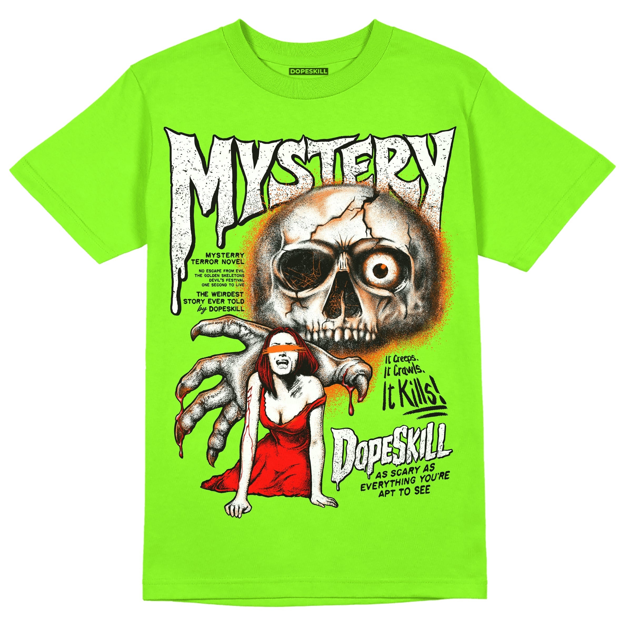 Neon Green Collection superstreetwear Neon Green T-shirt Mystery Ghostly Grasp Graphic