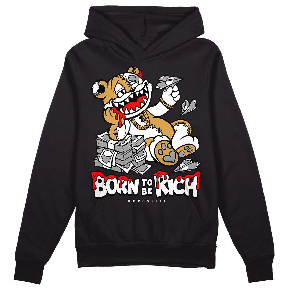 Gratitude 11s superstreetwear Hoodie Sweatshirt Born To Be Rich Graphic