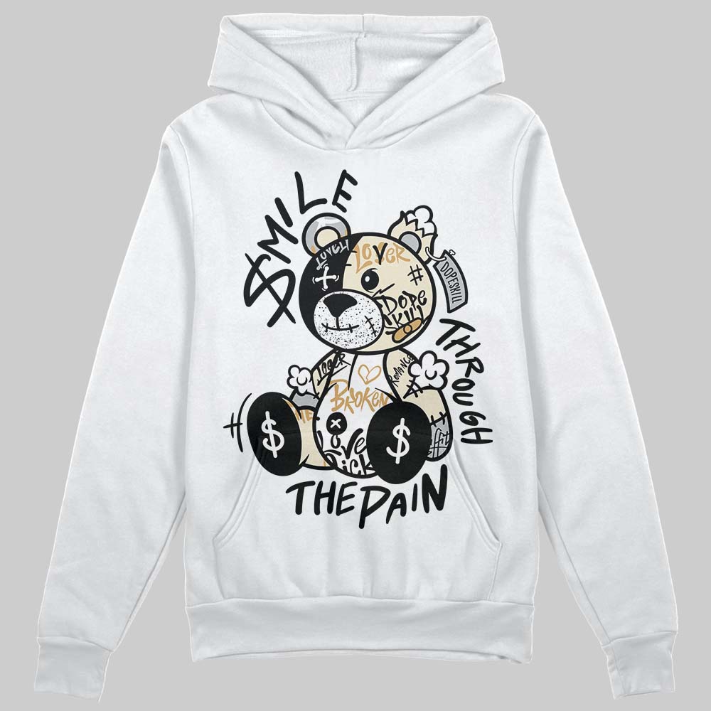 Reverse Metallic 5s superstreetwear Hoodie Sweatshirt Smile Through The Pain Graphic