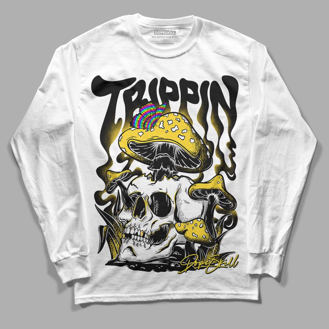 Black Tour Yellow AJ 4 Thunder superstreetwear Long Sleeve T-Shirt Trippin Graphic
