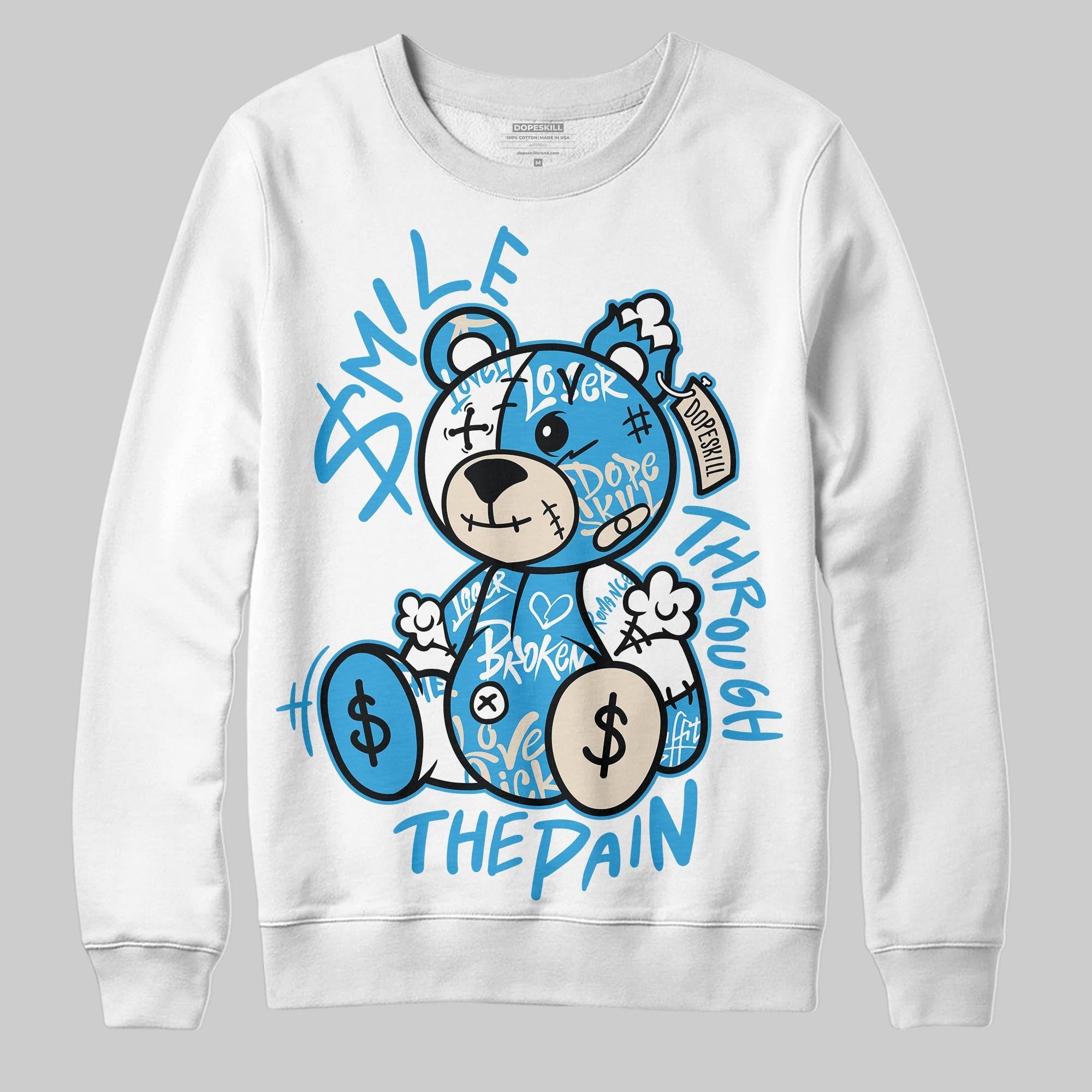 UNC Reimagined 1s superstreetwear Sweatshirt Smile Through The Pain Graphic