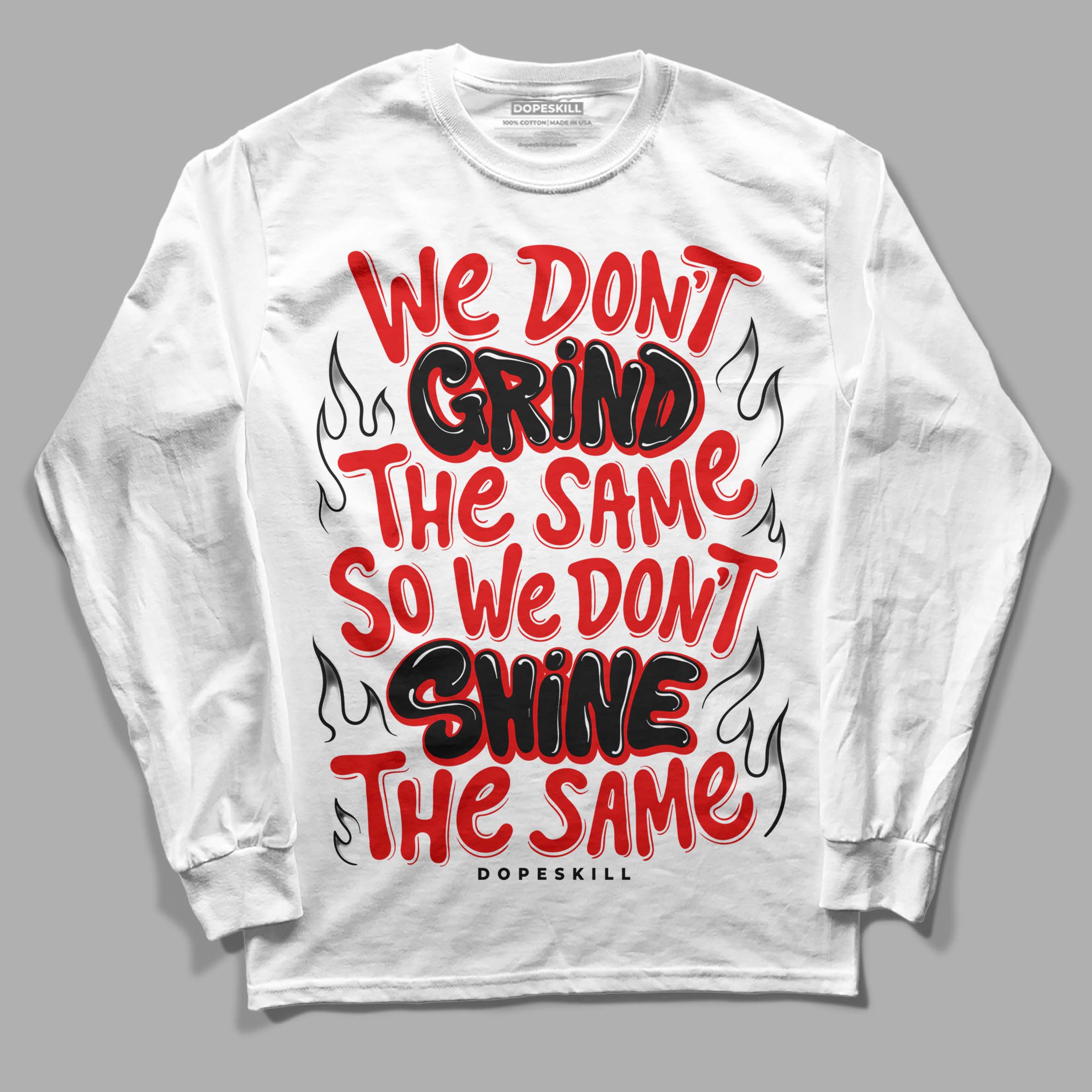 Red Cement 4S superstreetwear Long Sleeve T-Shirt Grind Shine Graphic