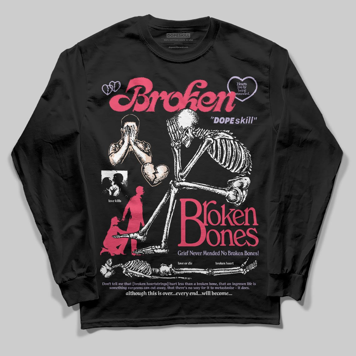 Peanut Butter Jelly 5s superstreetwear Long Sleeve T-Shirt Broken Bones Graphic