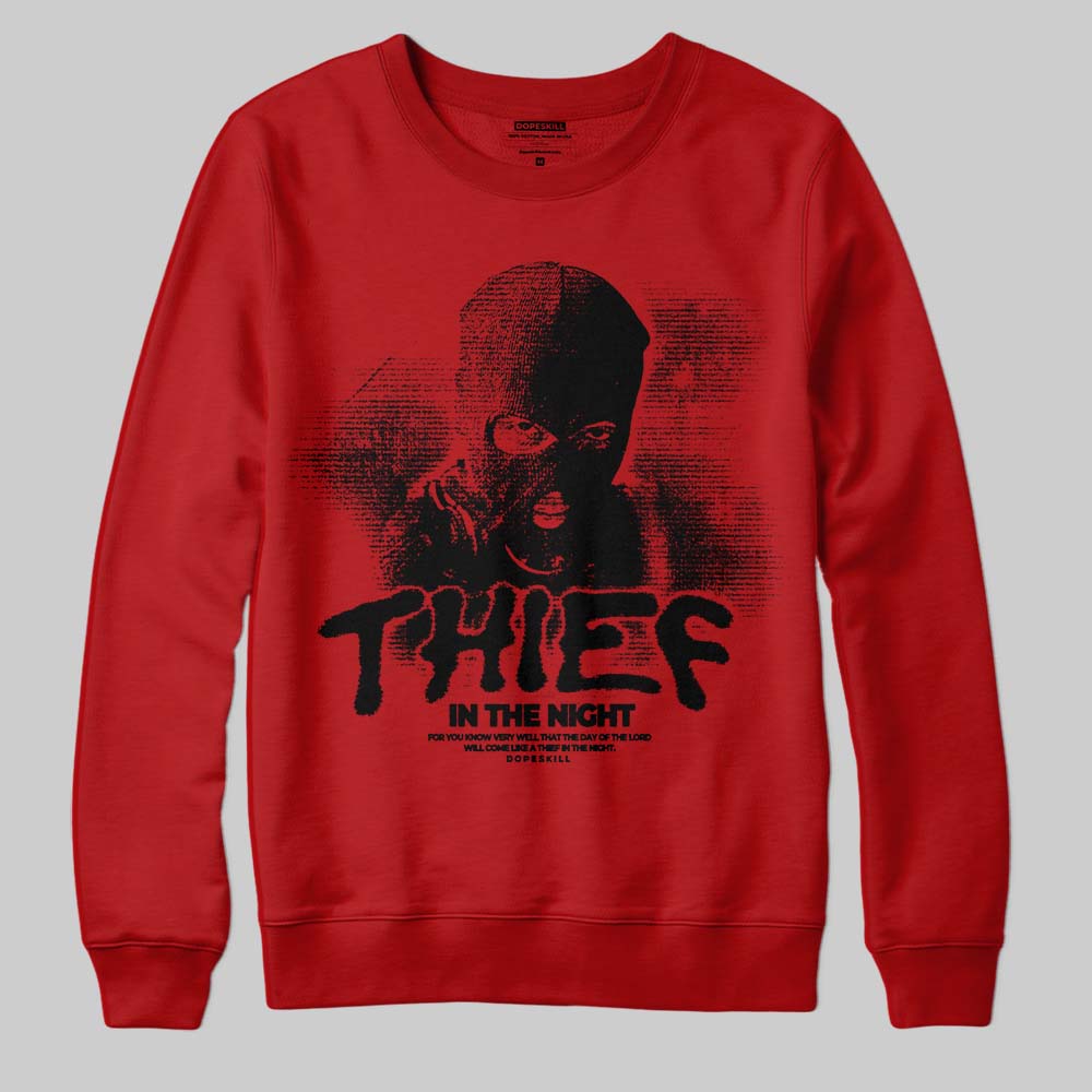 Red Collection superstreetwear Sweatshirt Thief In The Night Graphic