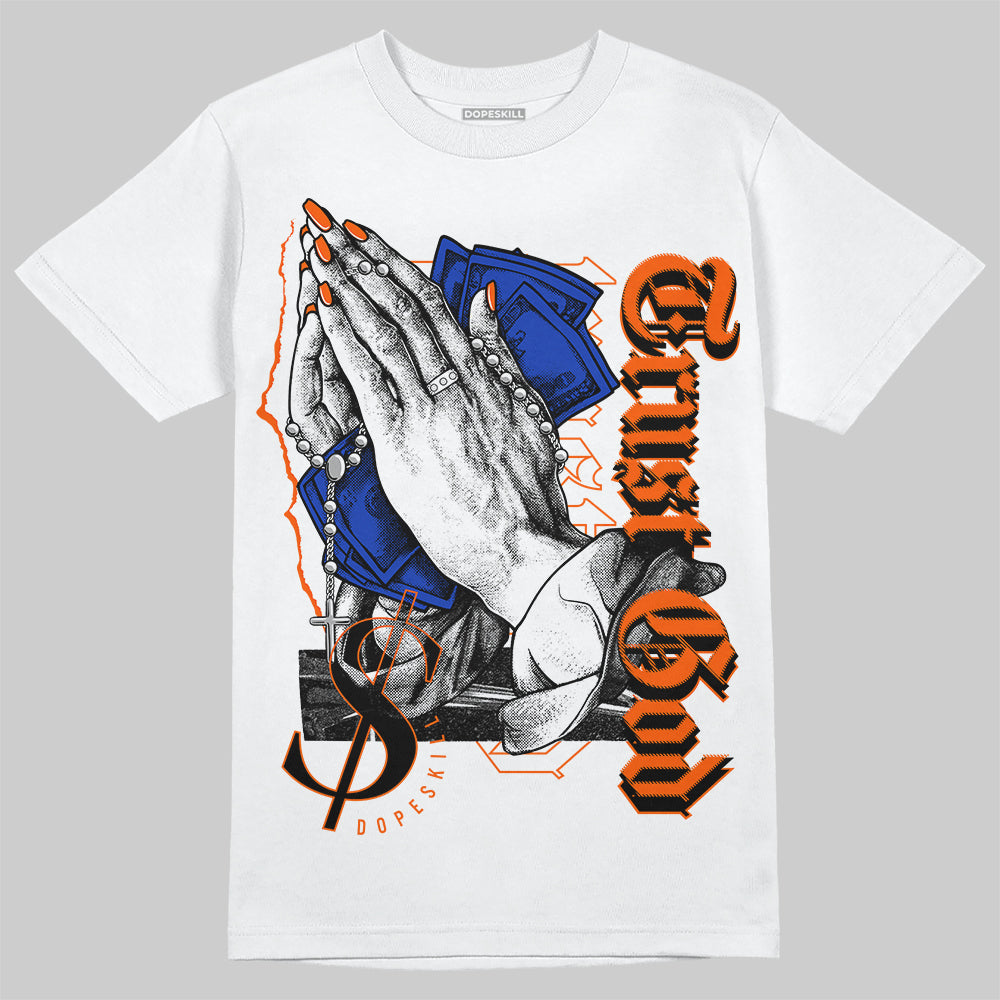 Dunk Low Futura Orange Blaze superstreetwear T-Shirt Trust God Graphic