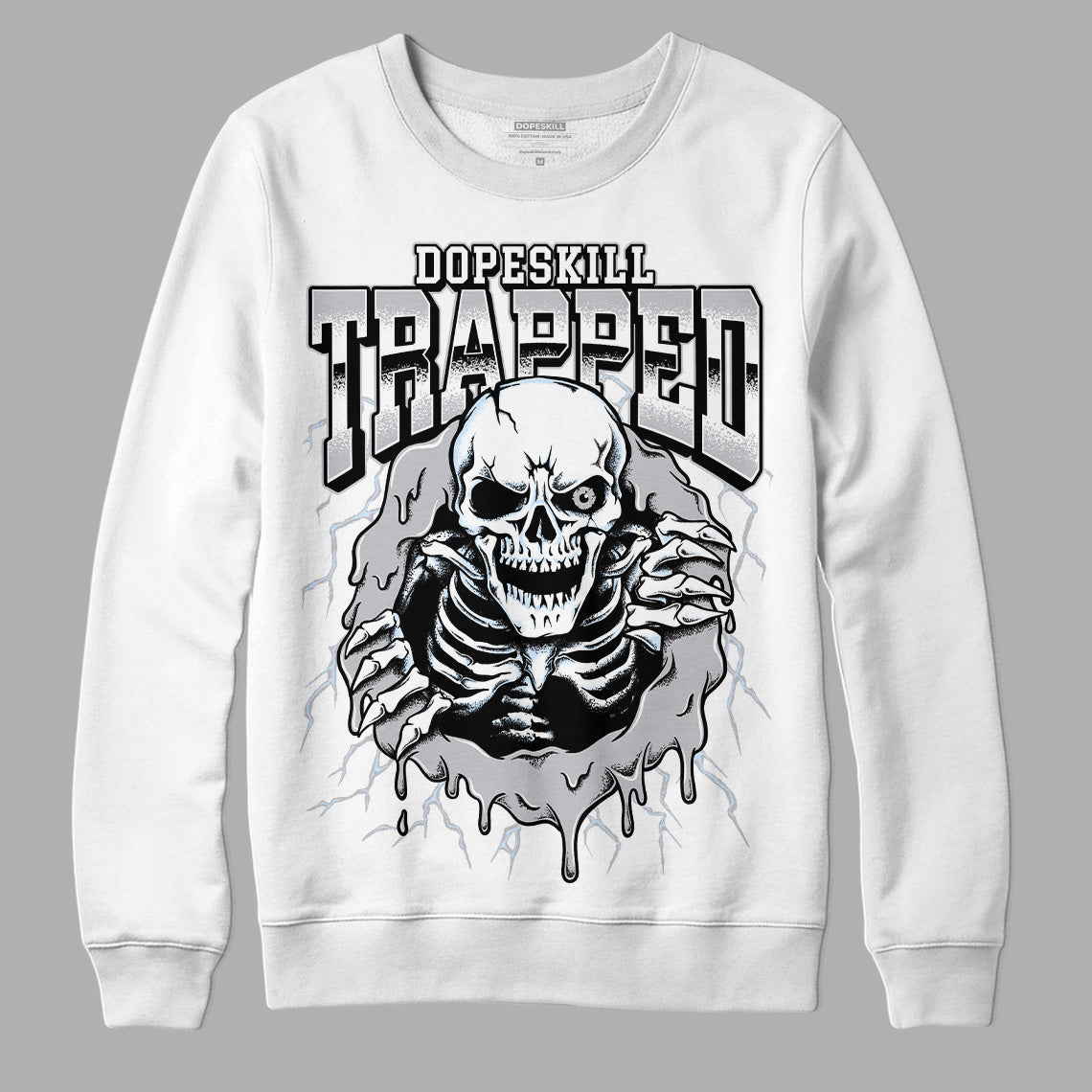 Cement Grey 11s superstreetwear Sweatshirt Trapped Halloween Graphic