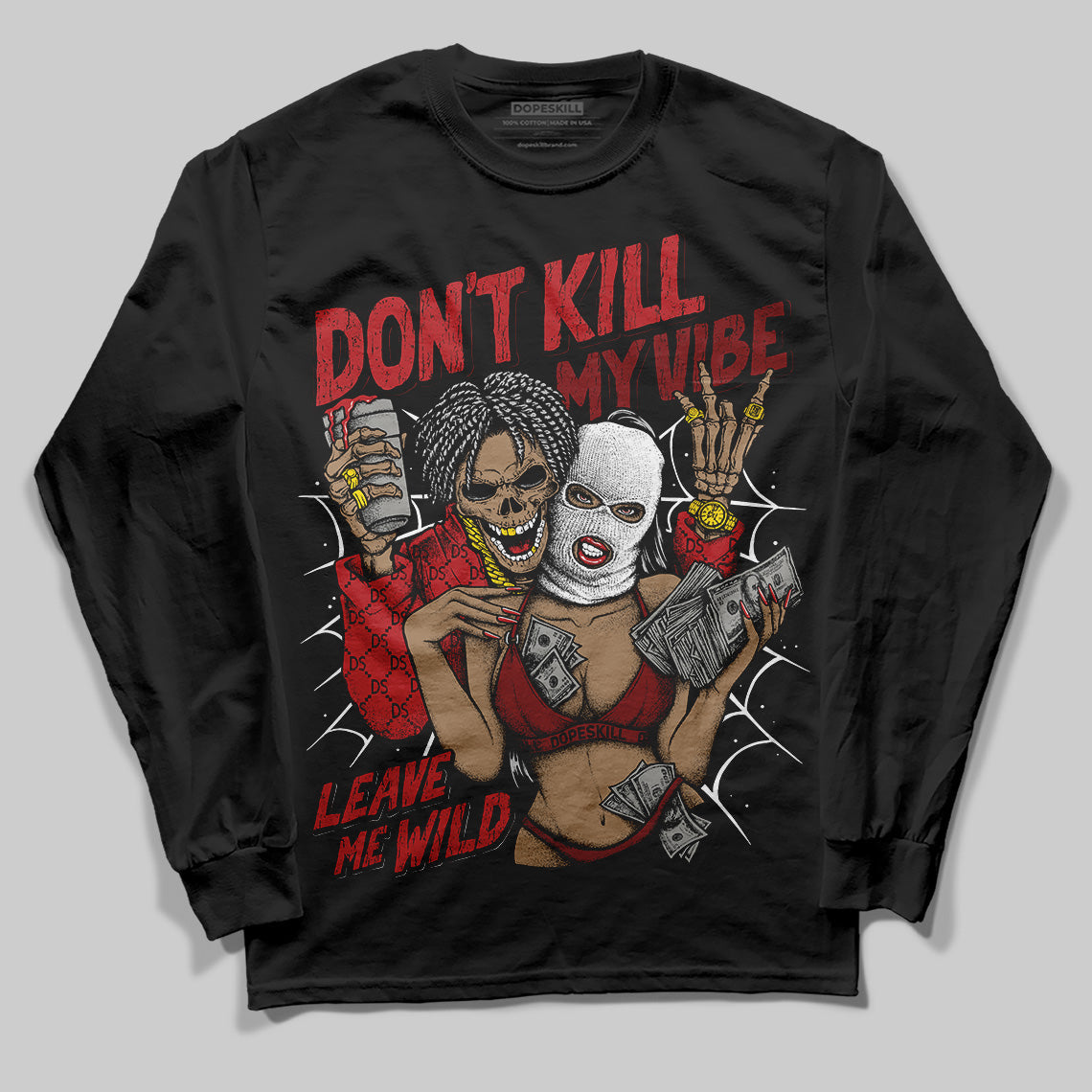 Flu Game 12s superstreetwear Long Sleeve T-Shirt Don't Kill My Vibe Graphic