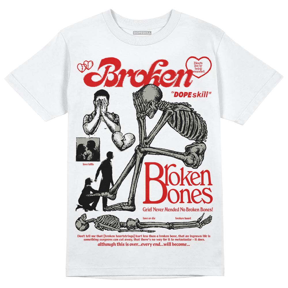 Fire Red 3s superstreetwear T-Shirt Broken Bones Graphic