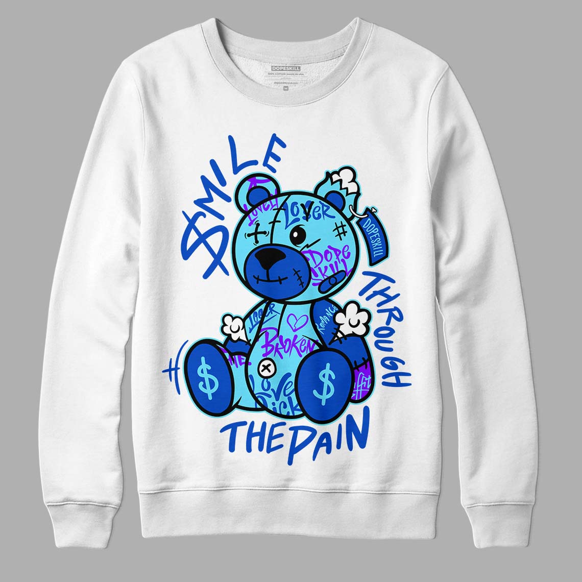 SB Dunk Argon superstreetwear Sweatshirt Smile Through The Pain Graphic