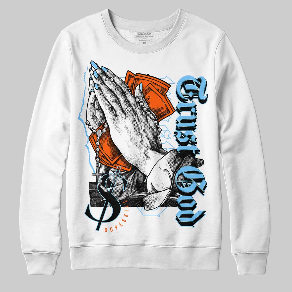 Dunk Low Futura University Blue superstreetwear Sweatshirt Trust God Graphic