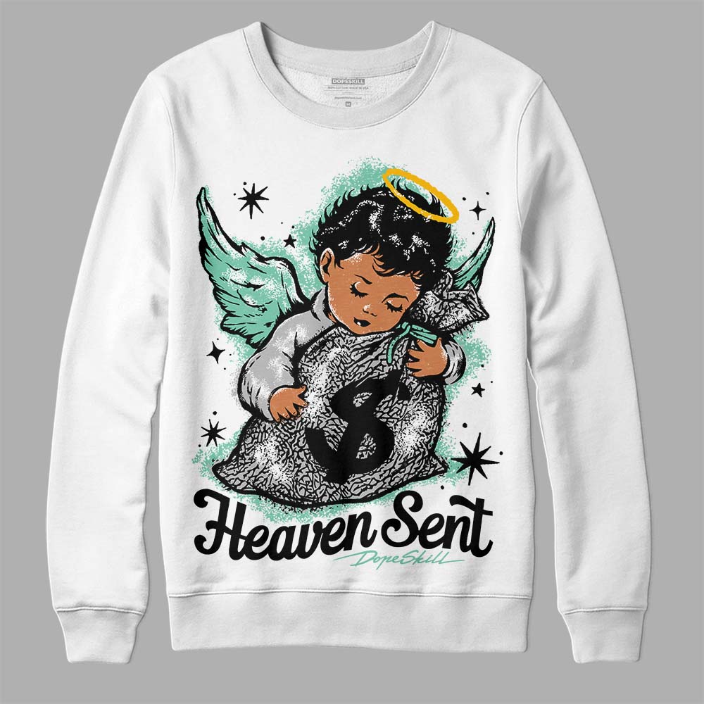 Green Glow 3s superstreetwear Sweatshirt Heaven Sent Graphic