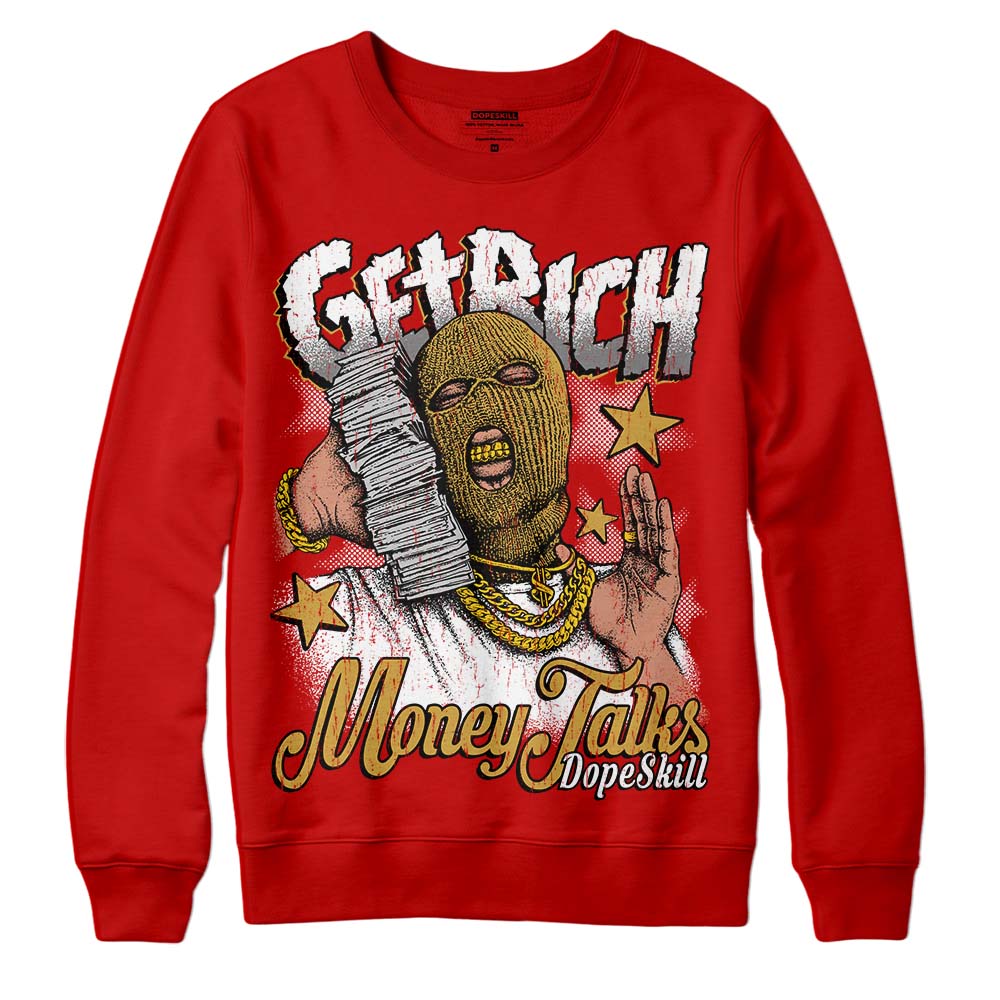Red Collection superstreetwear Red Sweatshirt Get Rich Graphic