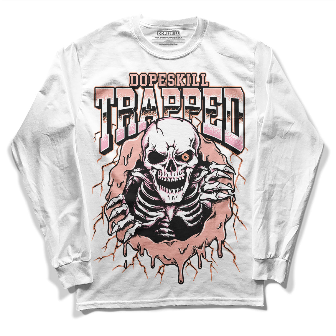Legend Pink 11s superstreetwear Long Sleeve T-Shirt Trapped Halloween Graphic