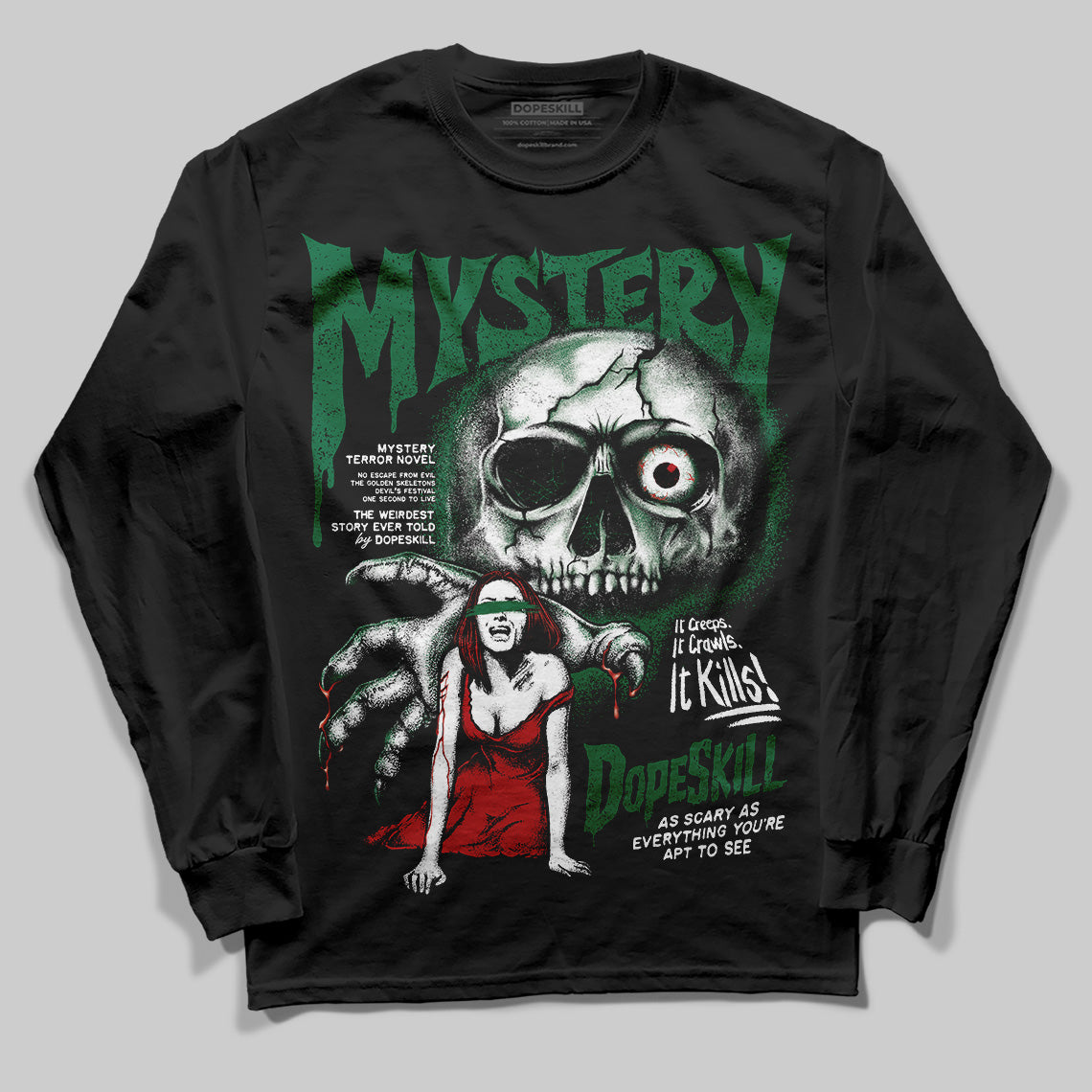 Pine Green 13s superstreetwear Long Sleeve T-Shirt Mystery Ghostly Grasp Graphic