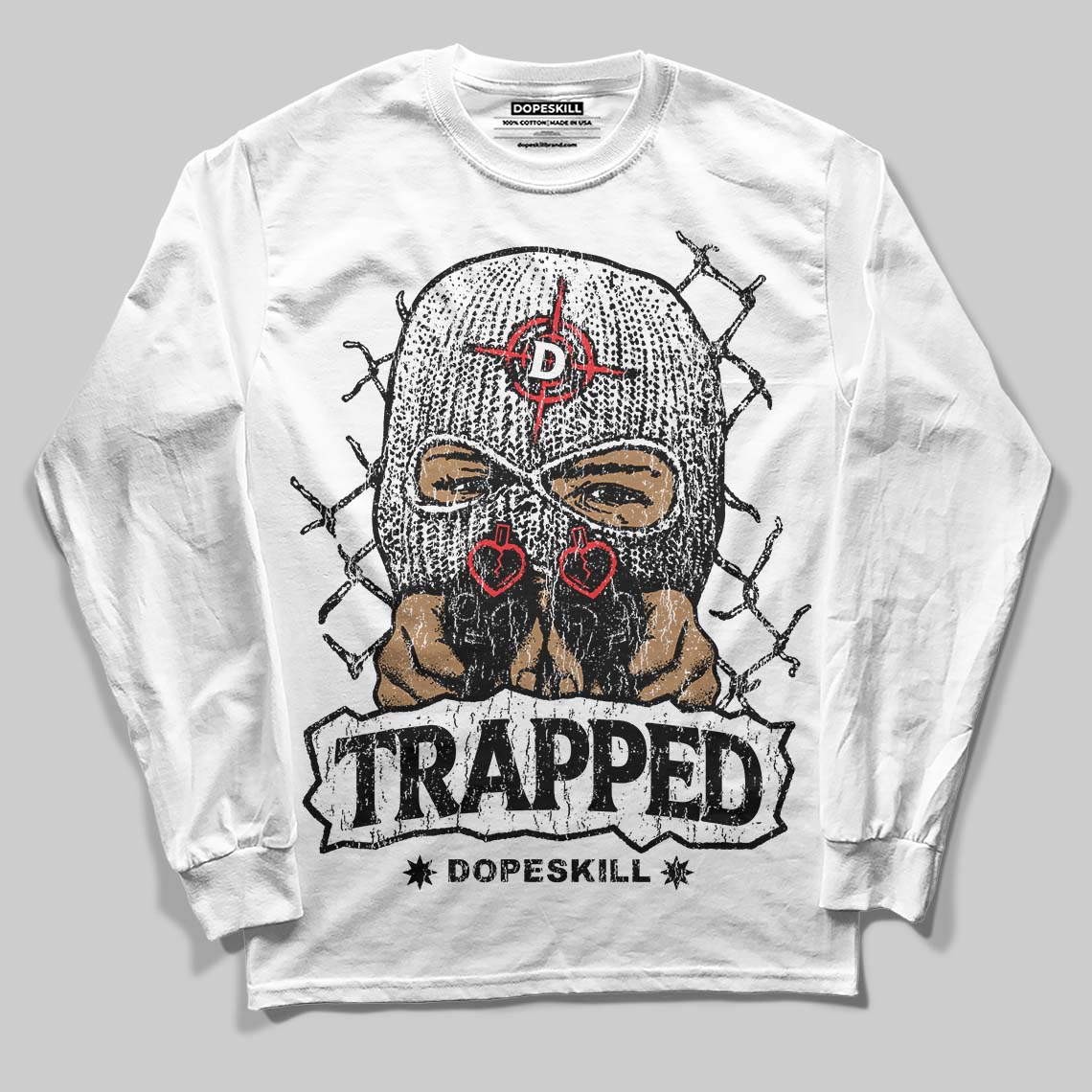Black and White Collection superstreetwear Long Sleeve T-Shirt New Trapped Graphic
