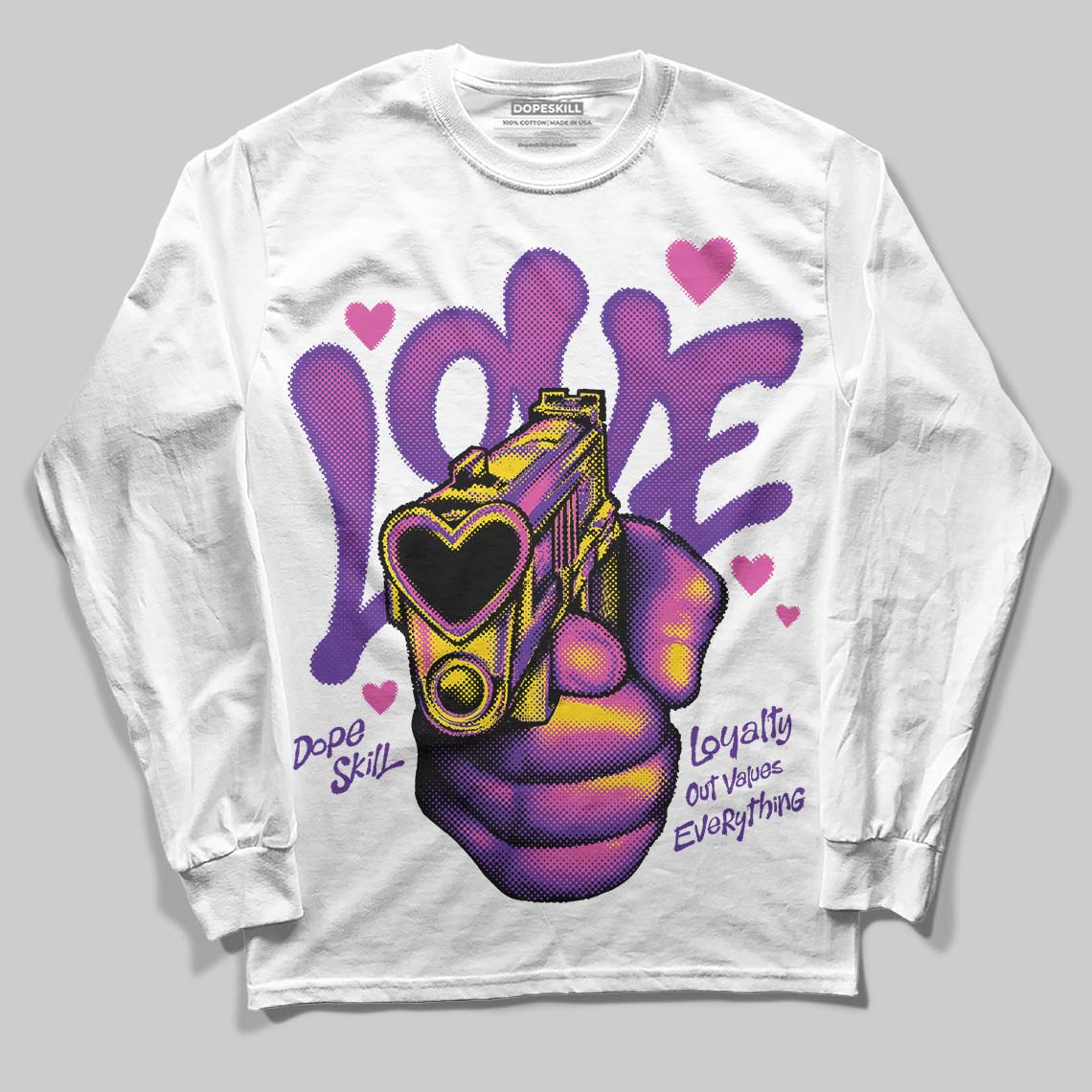 PURPLE Collection superstreetwear Long Sleeve T-Shirt Love Shot Graphic