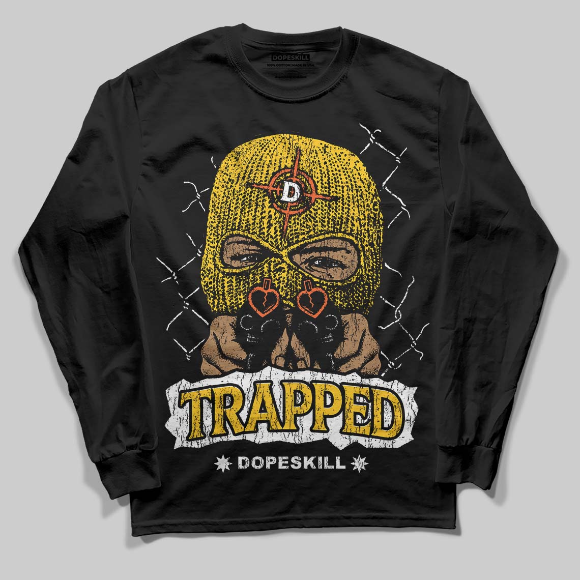 Yellow Collection superstreetwear Long Sleeve T-Shirt New Trapped Graphic