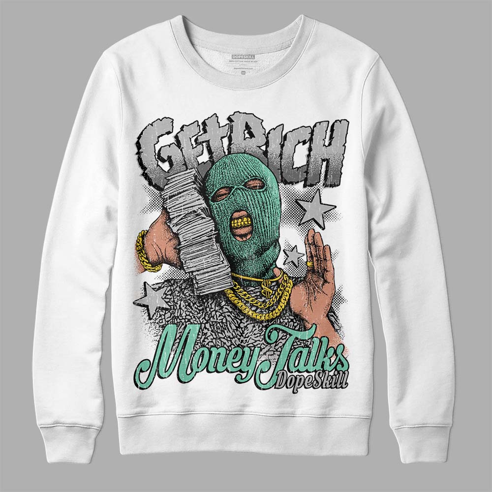 Green Glow 3s superstreetwear Sweatshirt Get Rich Graphic