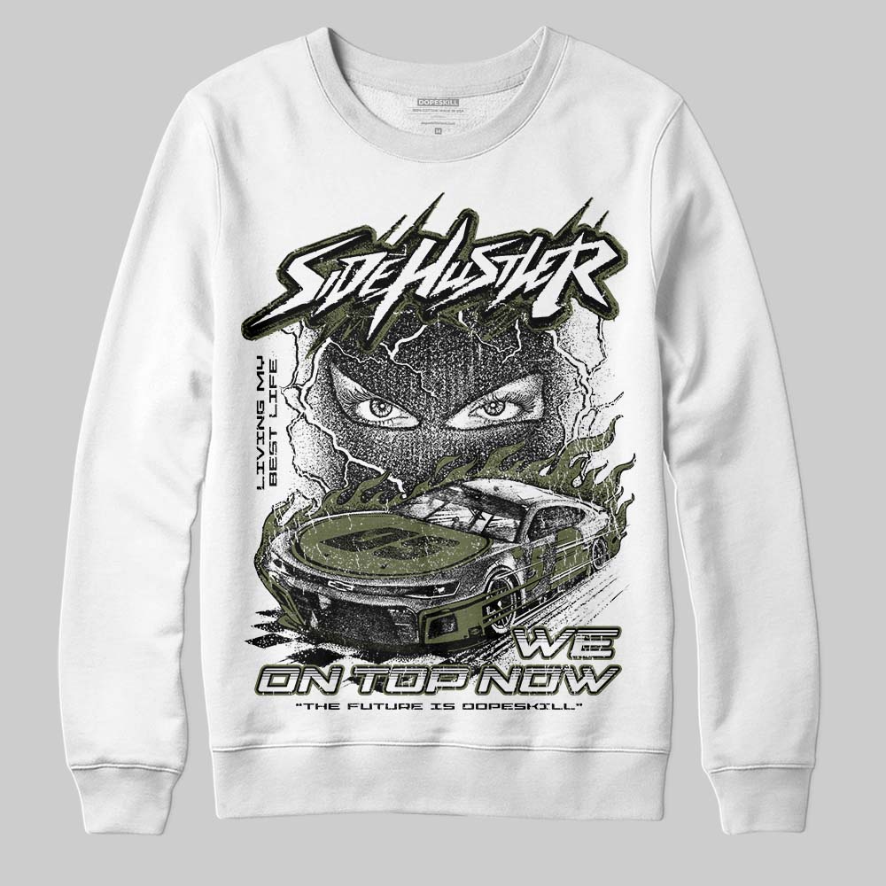 Olive Collection superstreetwear Sweatshirt New Side Hustler Graphic