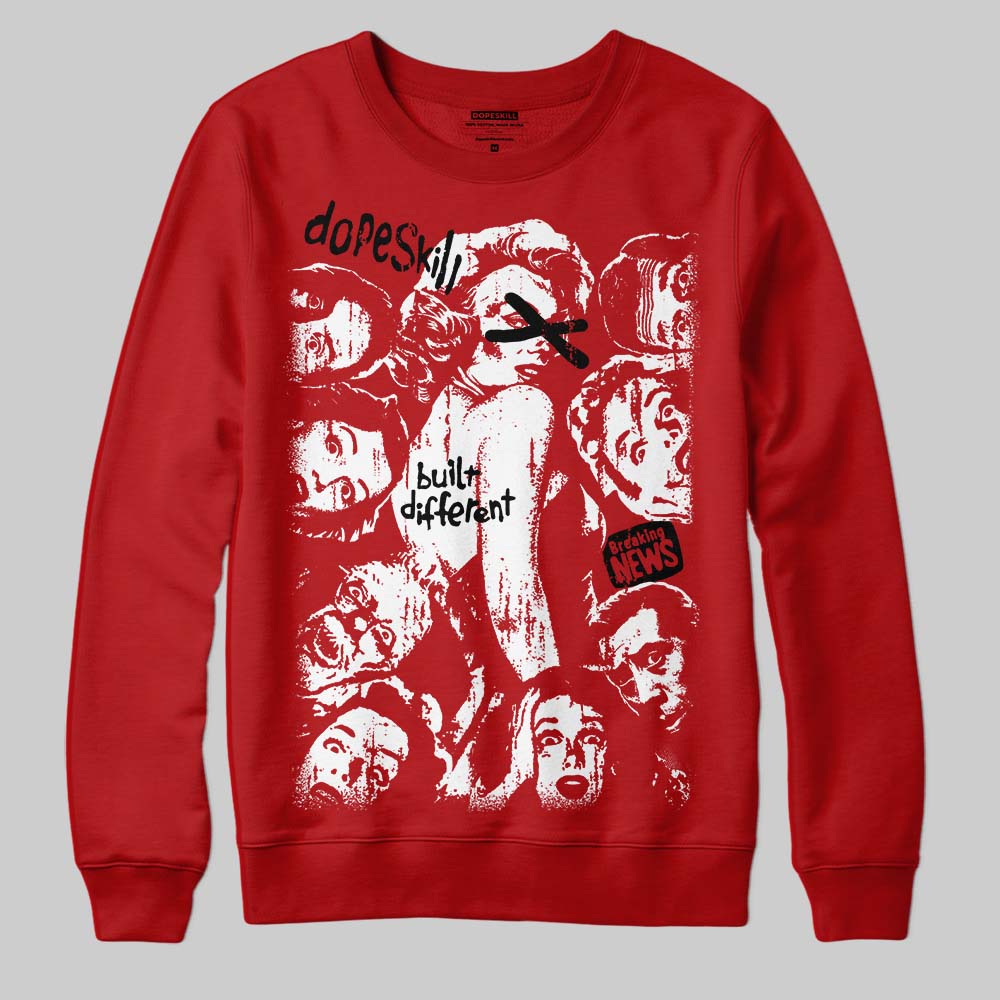 Red Collection superstreetwear Sweatshirt Built Different Graphic