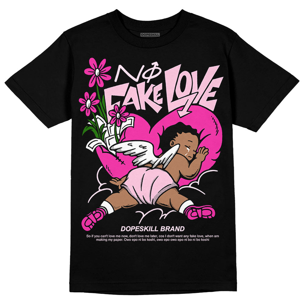 Pink Collection superstreetwear T-Shirt No Fake Love Graphic