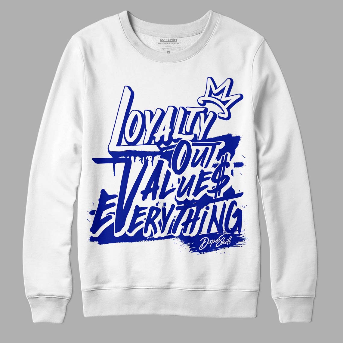 Racer Blue White Dunk Low superstreetwear Sweatshirt LOVE Graphic