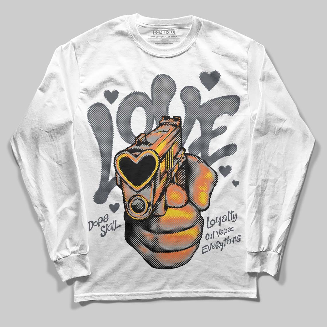 Cool Grey 11s superstreetwear Long Sleeve T-Shirt Love Shot Graphic