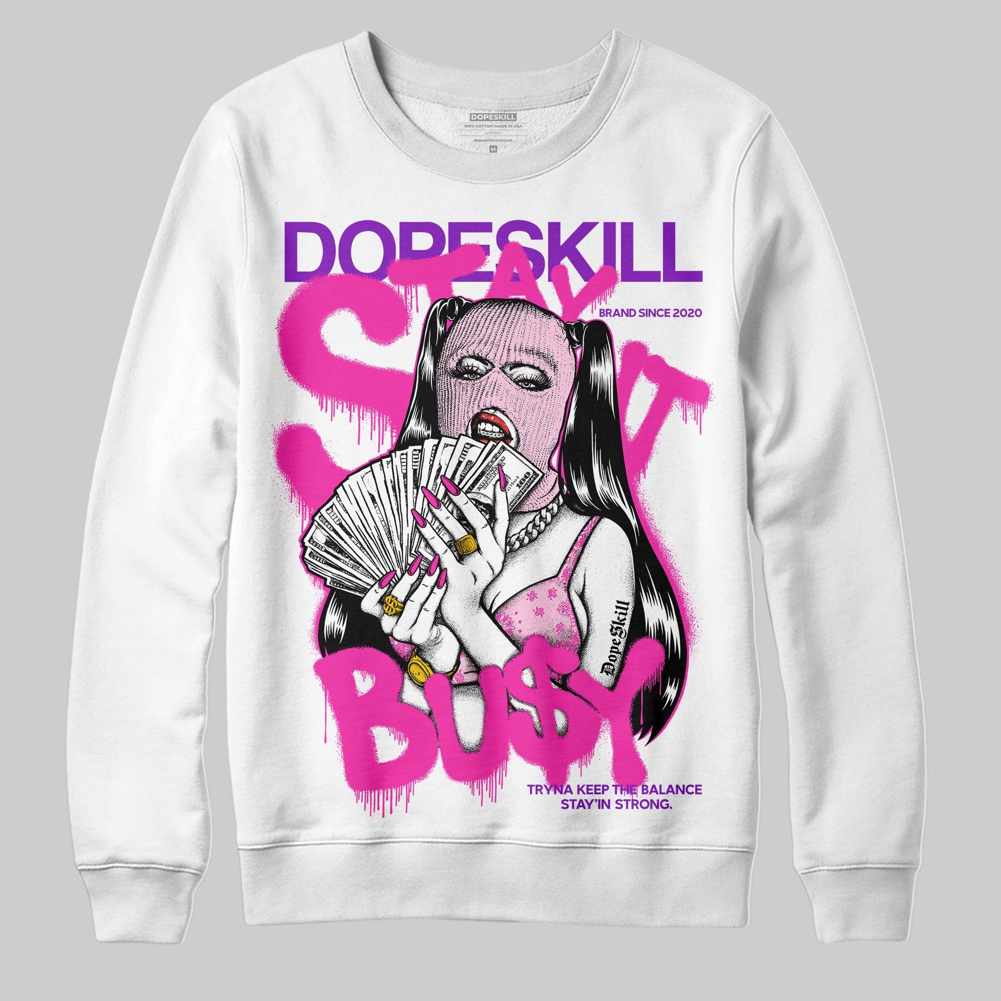 Pink Collection superstreetwear Sweatshirt Stay It Busy Graphic