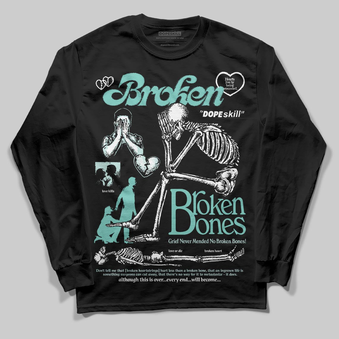 Igloo 11s superstreetwear Long Sleeve T-Shirt Broken Bones Graphic