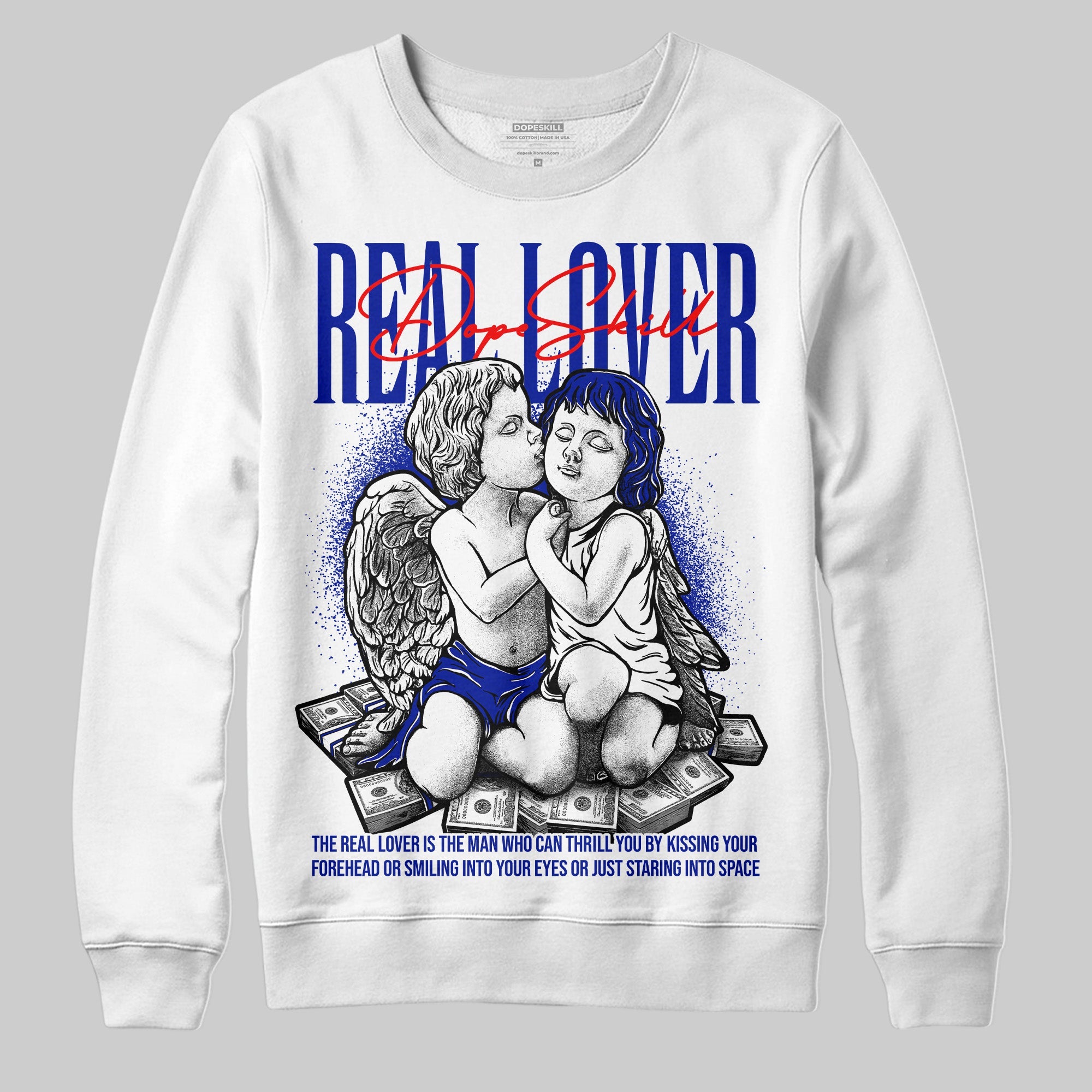 Racer Blue White Dunk Low superstreetwear Sweatshirt Real Lover Graphic