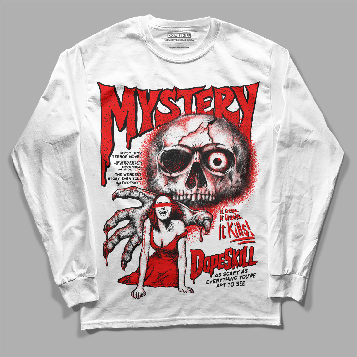 Cherry 12s superstreetwear Long Sleeve T-Shirt Mystery Ghostly Grasp Graphic