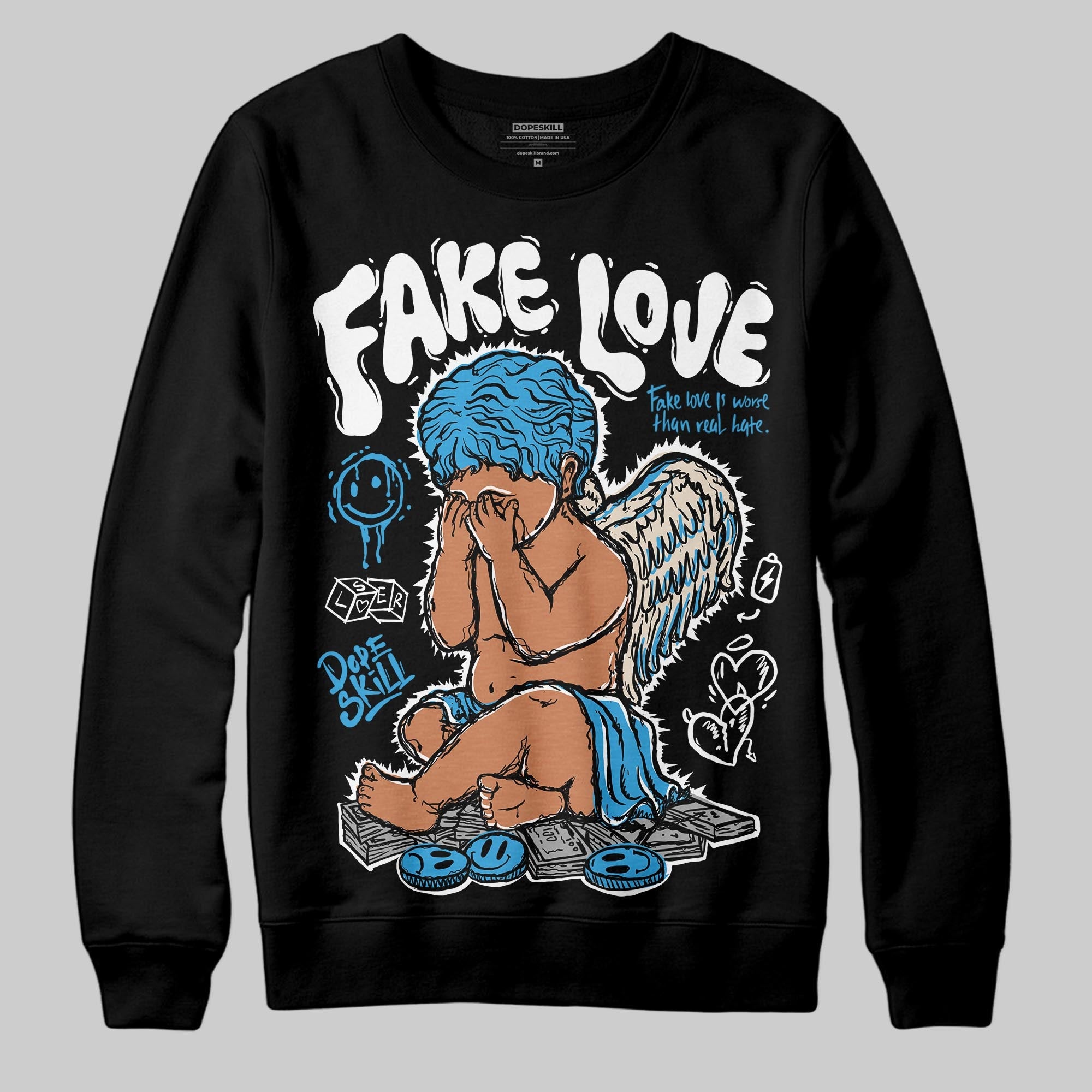 UNC Reimagined 1s superstreetwear Sweatshirt False Love Graphic