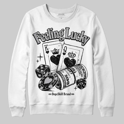 White Cement 4s DopeSkill Sweatshirt Feeling Lucky Graphic