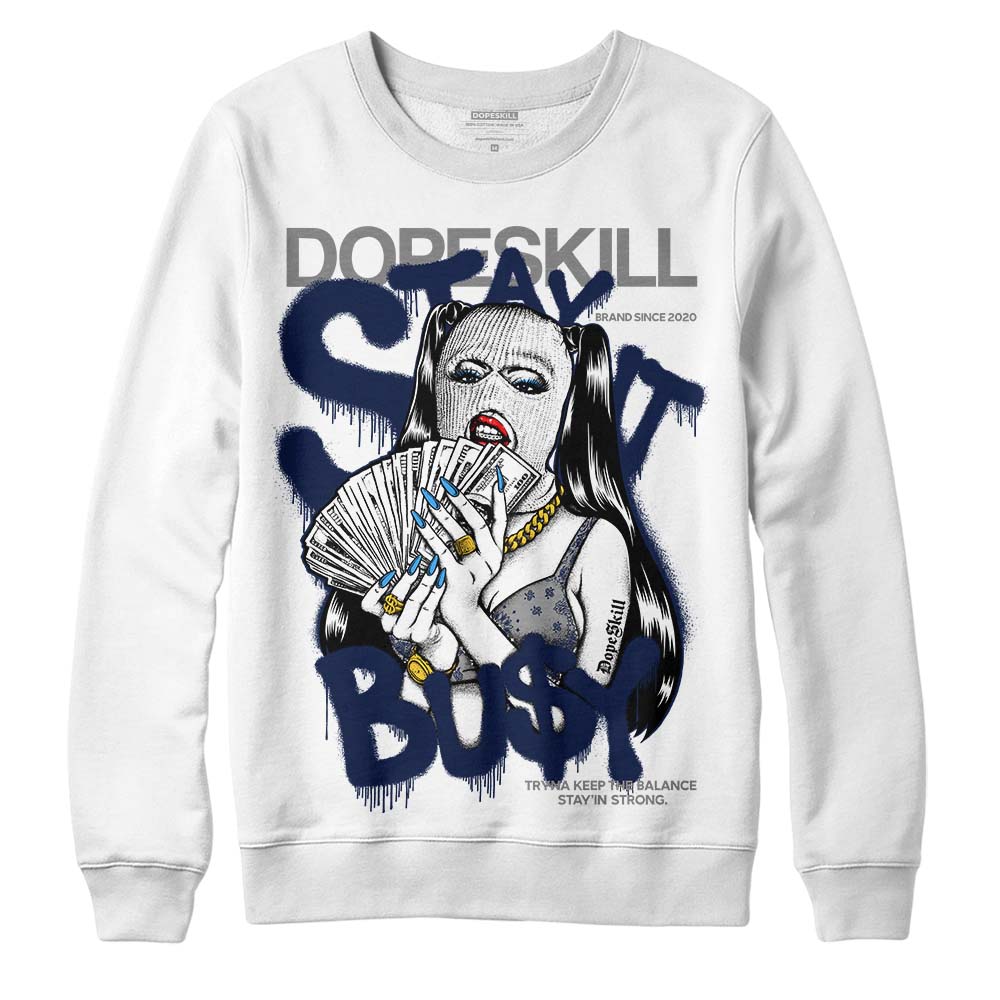 AJ Spizike White Obsidian superstreetwear Sweatshirt Stay It Busy Graphic