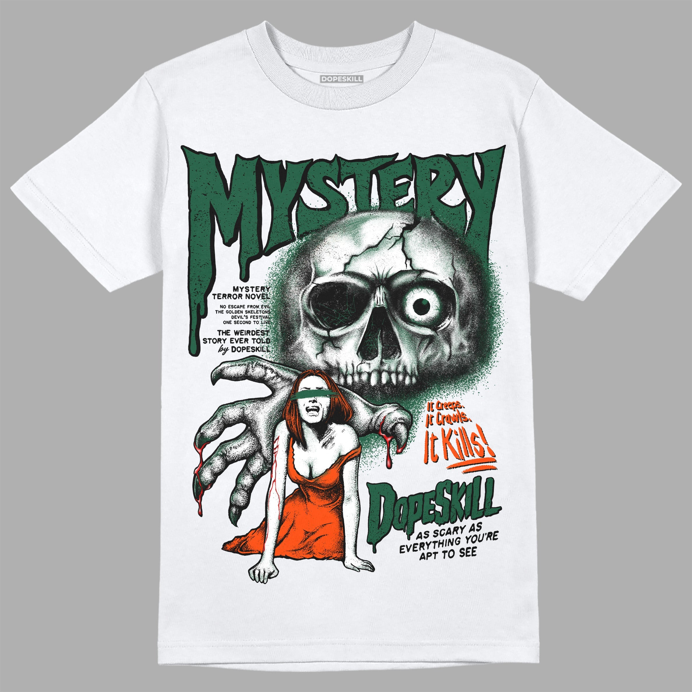 Dunk Low Team Dark Green Orange superstreetwear T-Shirt Mystery Ghostly Grasp Graphic