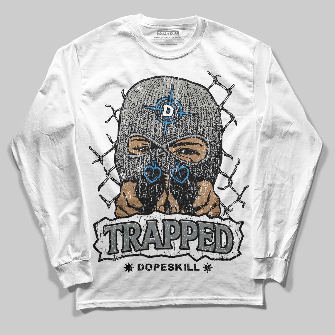 Cool Grey 9s superstreetwear Long Sleeve T-Shirt New Trapped Graphic