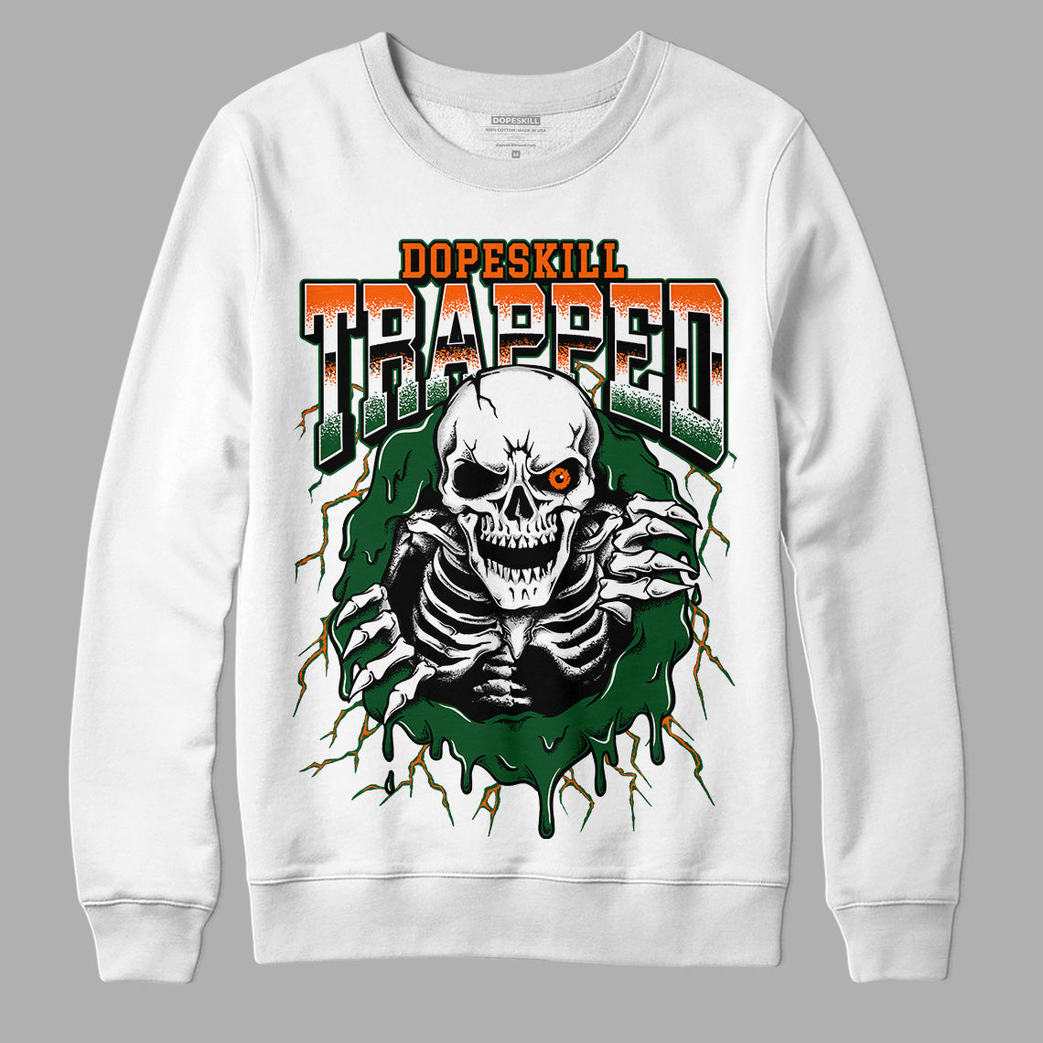 Dunk Low Team Dark Green Orange superstreetwear Sweatshirt Trapped Halloween Graphic