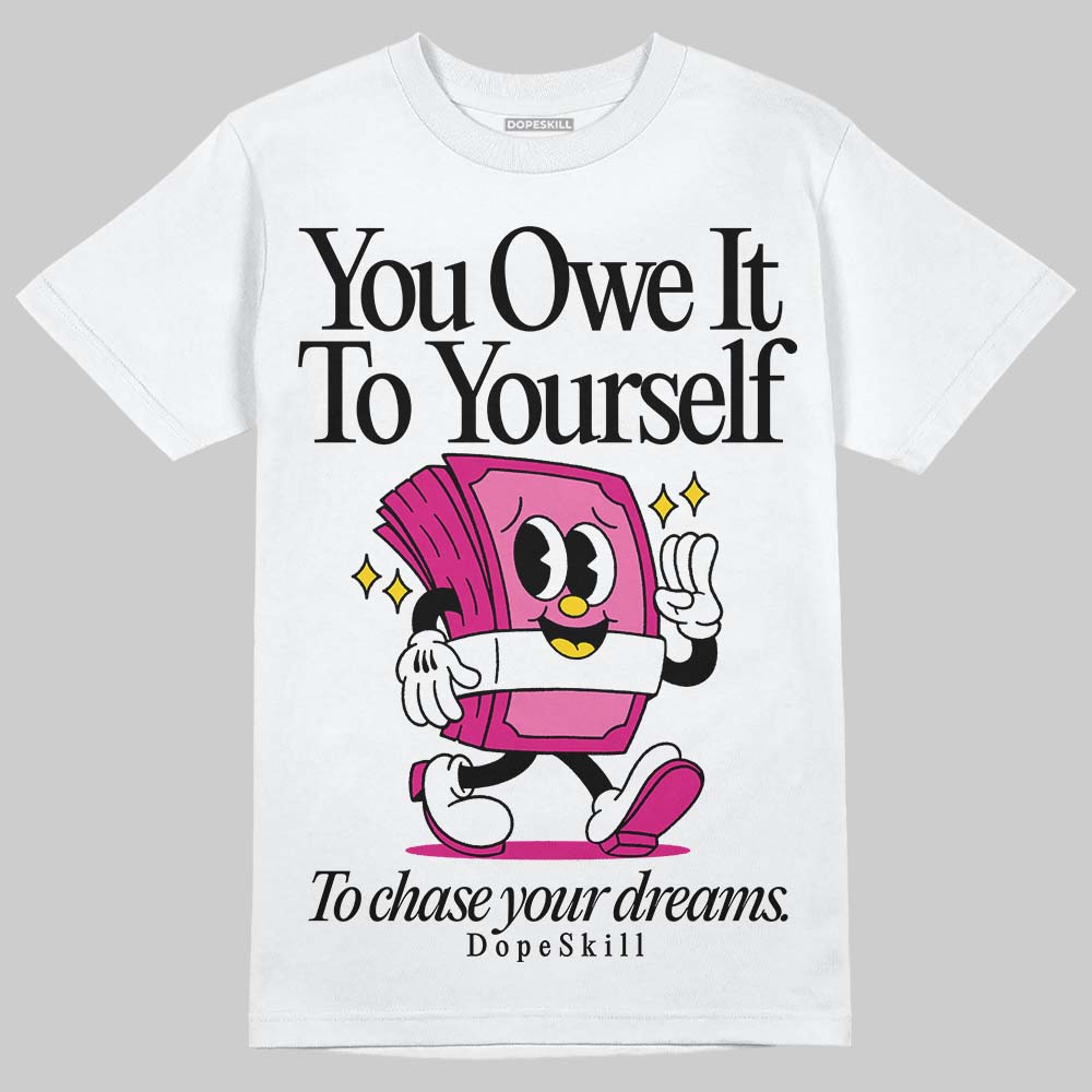 Rick RO Pink Leather Sneakers superstreetwear T-Shirt Owe It To Yourself Graphic