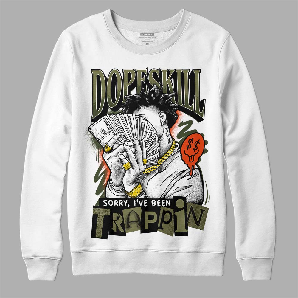 Olive Collection superstreetwear Sweatshirt Sorry I've Been Trappin Graphic