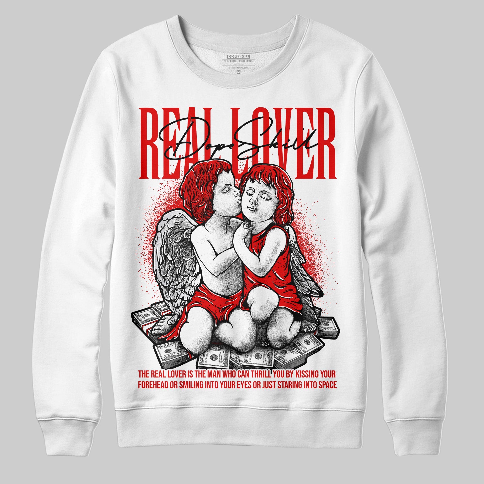 Red Cement 4S superstreetwear Sweatshirt Real Lover Graphic