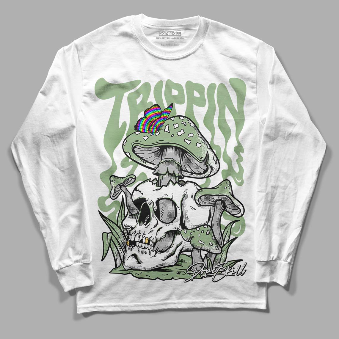 Seafoam 4s superstreetwear Long Sleeve T-Shirt Trippin Graphic