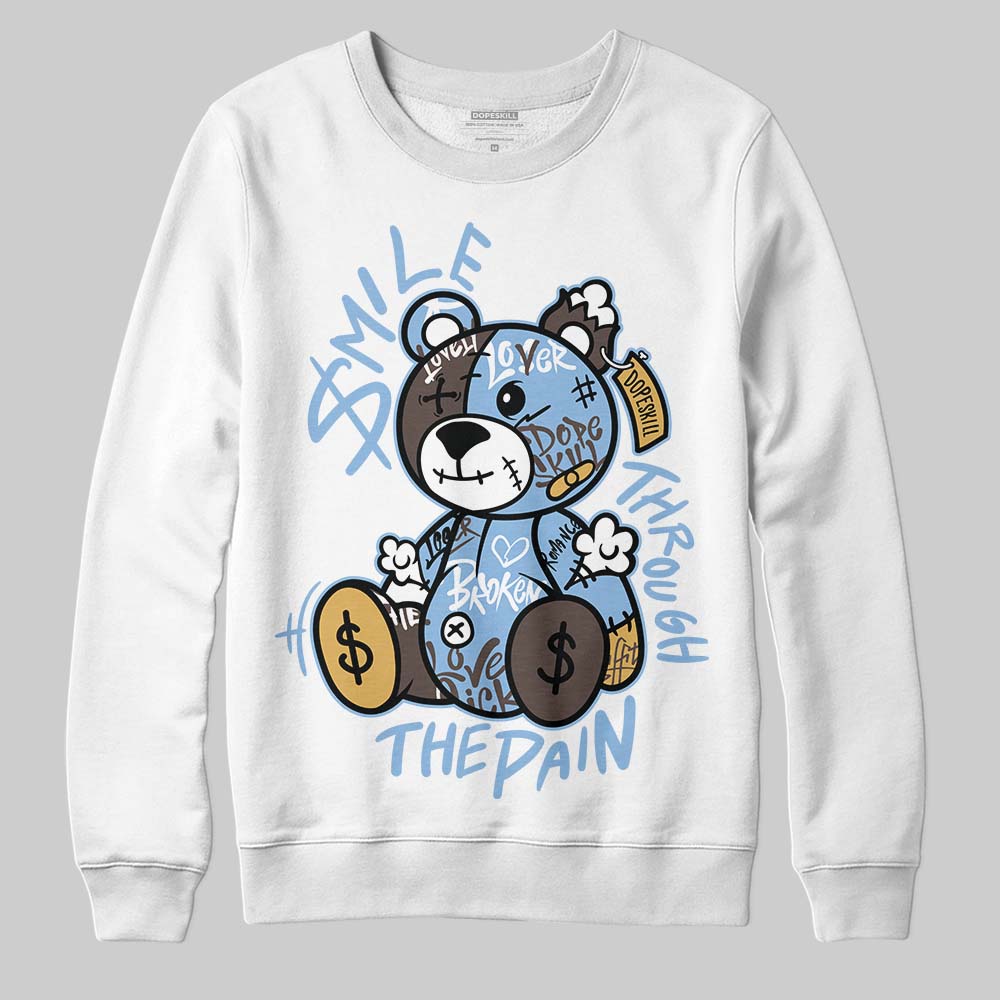 Handball Spezial Light Blue superstreetwear Sweatshirt Smile Through The Pain Graphic