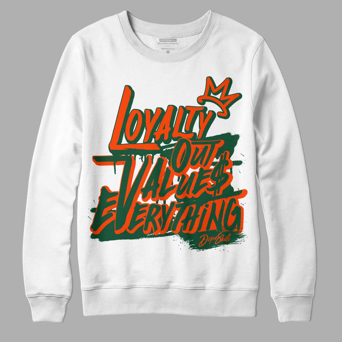 Dunk Low Team Dark Green Orange superstreetwear Sweatshirt LOVE Graphic