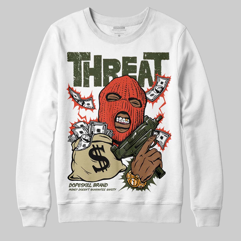 Olive Collection superstreetwear Sweatshirt Under Threat Graphic