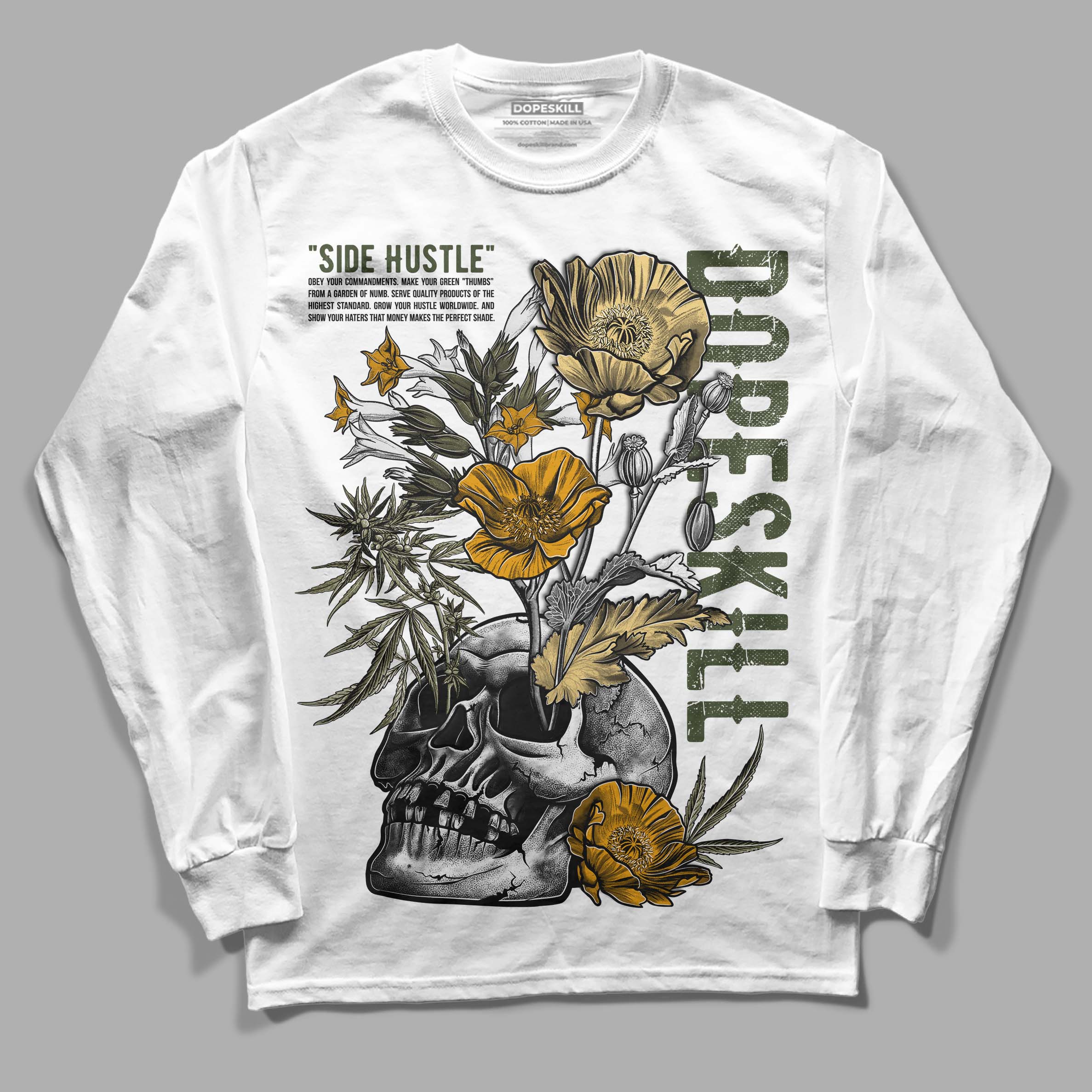 Craft Olive 4s superstreetwear Long Sleeve T-Shirt Side Hustle Graphic