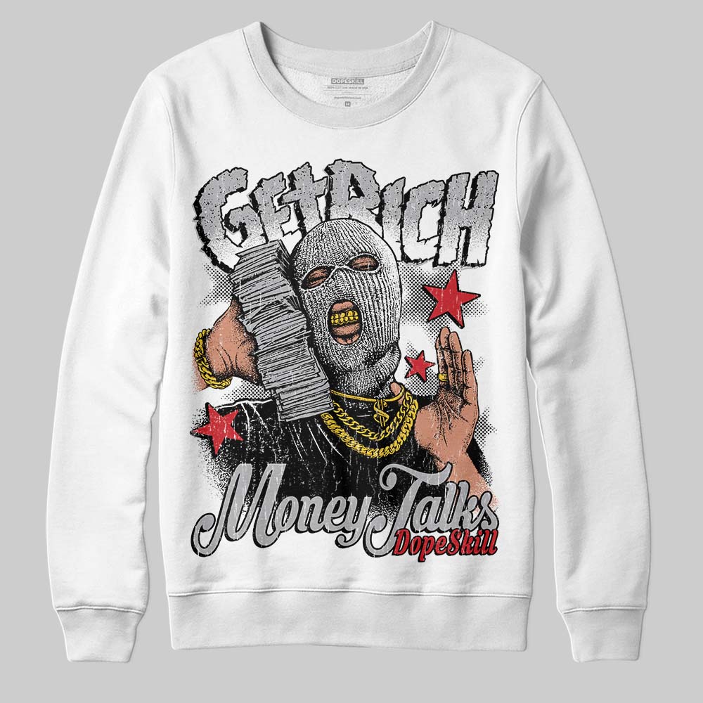 White Cement 4s superstreetwear Sweatshirt Get Rich Graphic
