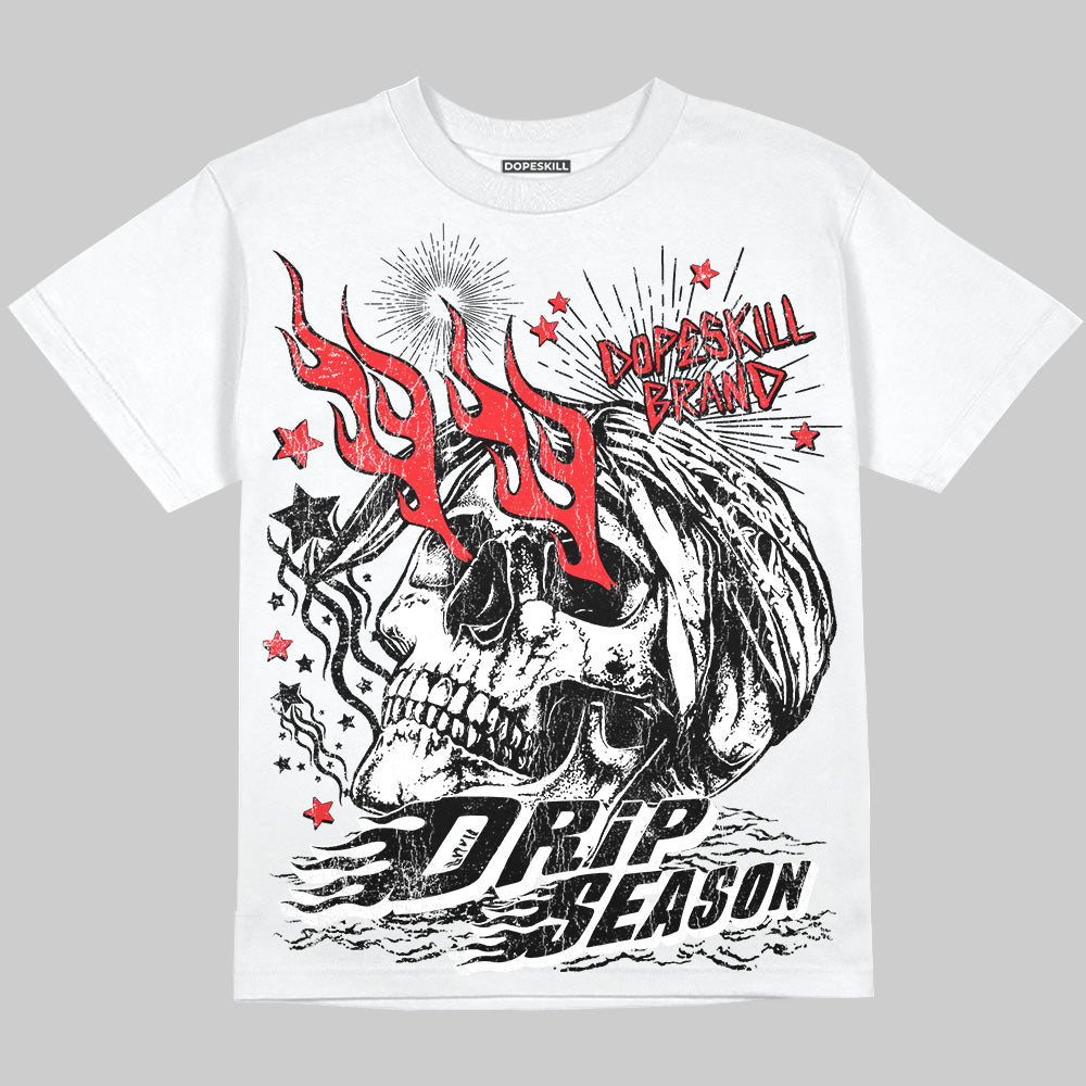 Black and White Collection superstreetwear Oversize Print T-Shirt Drip Season Graphic