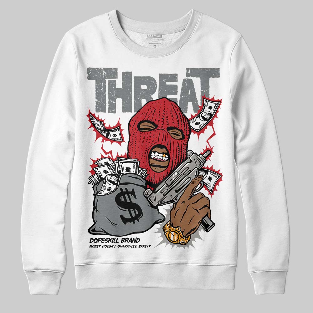 Cool Grey 9s superstreetwear Sweatshirt Under Threat Graphic