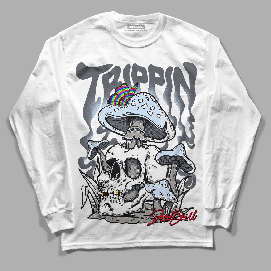 Cool Grey 11s superstreetwear Long Sleeve T-Shirt Trippin Graphic