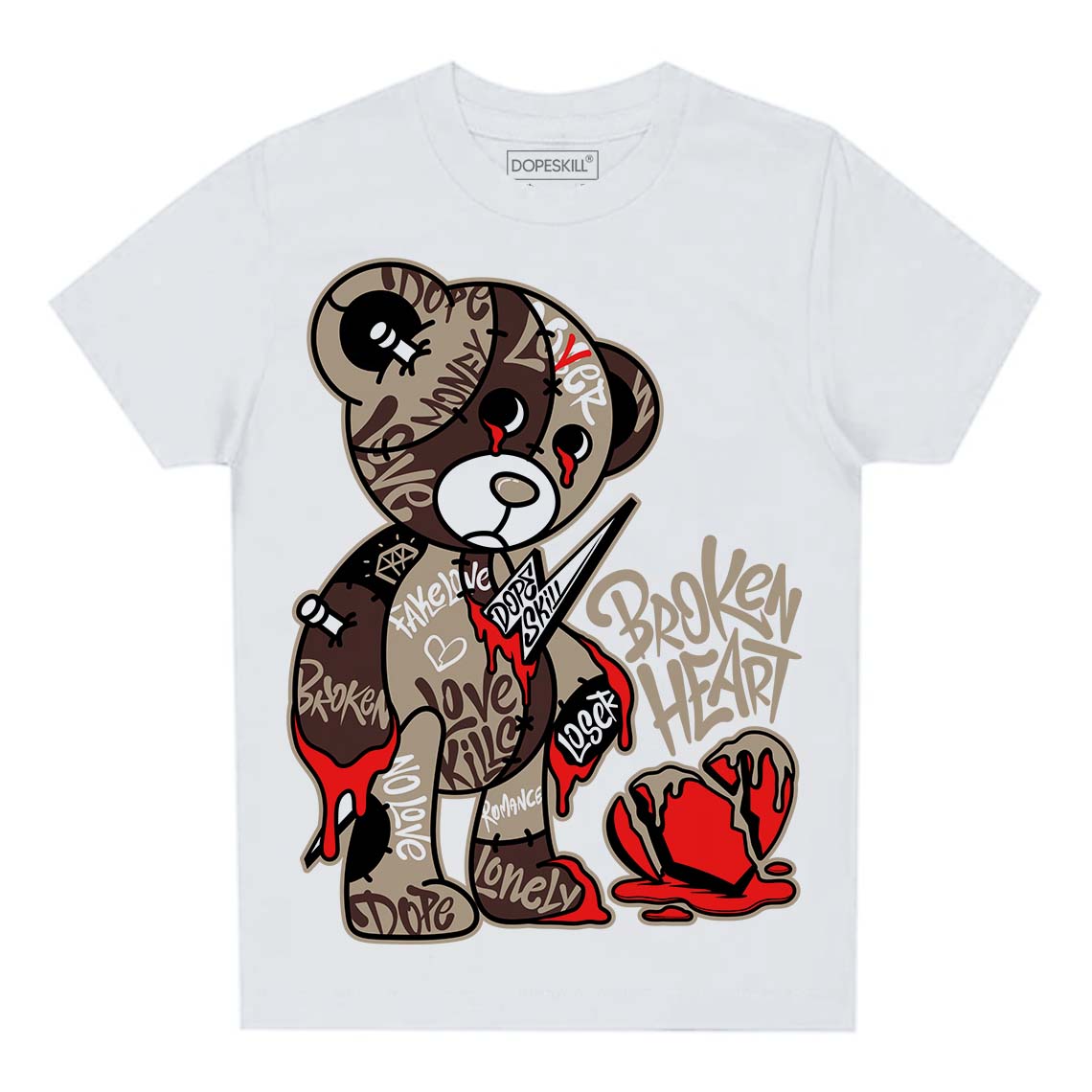 Latte 1s superstreetwear Toddler Kids T-shirt Broken Heart Graphic